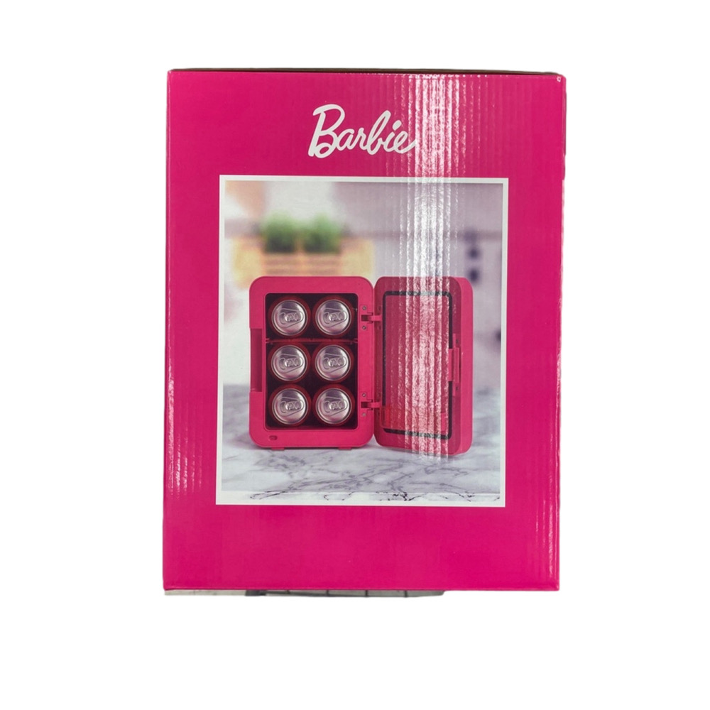 Barbie Mini Fridge Pink Cooler - Picture 2 of 4